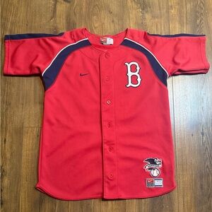Nike Team Boston Red Sox Pedroia Jersey MLB Red Youth Size Large